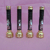 mini metal led flashlight   gold-plated  2*AA batteries